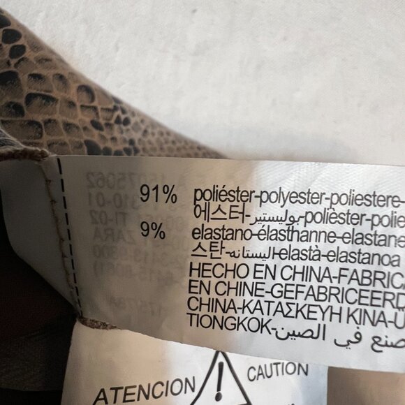 ZARA Basic Snakeskin Prints Skort Women L High Waist Wrap Mini Festival Wiast 29 - Picture 6 of 10